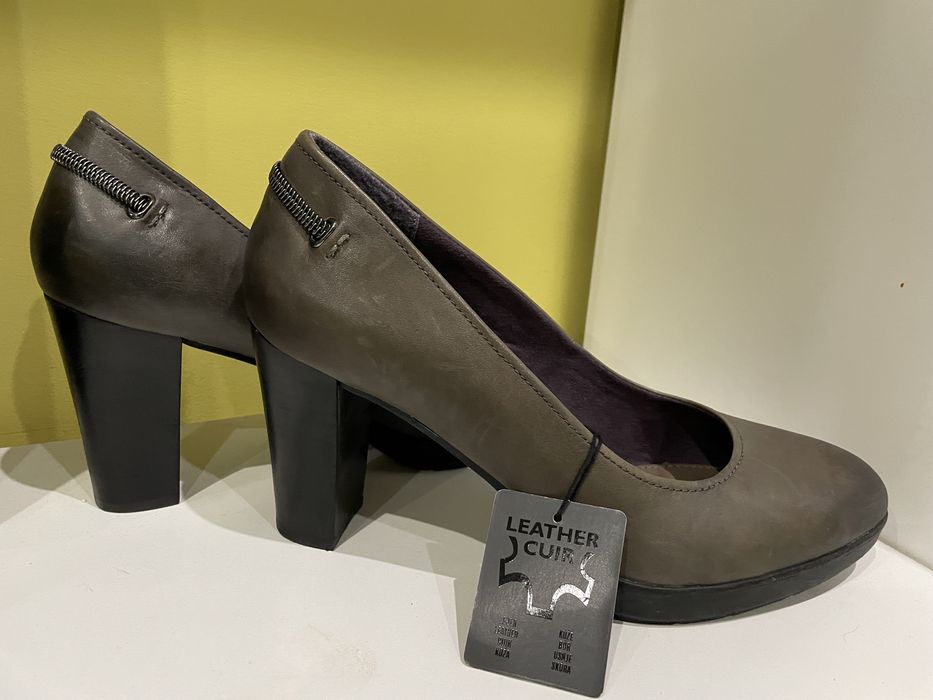 s.Oliver нови обувки на ток,41 номер,ЕСТЕСТВЕНА КОЖА