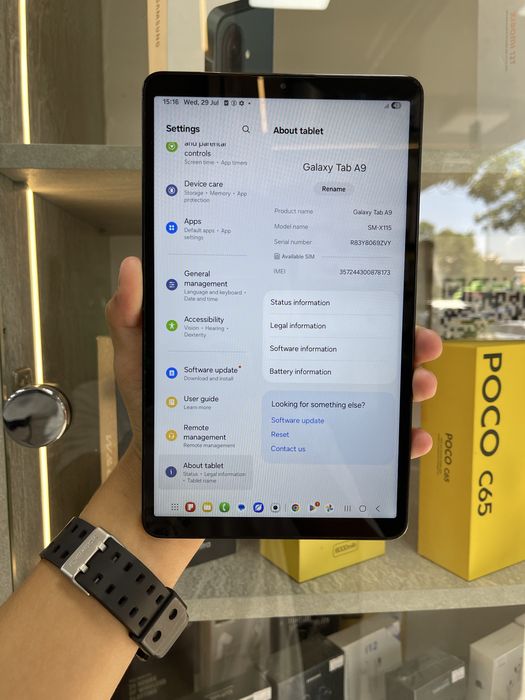 Samsung Tab A9 ideaal