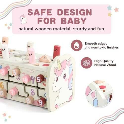 Нова образователна Дървена Montessori играчка с чукче ксилофон лабиринт идеален подарък