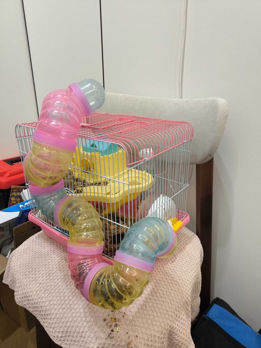 Клетка с хомяком