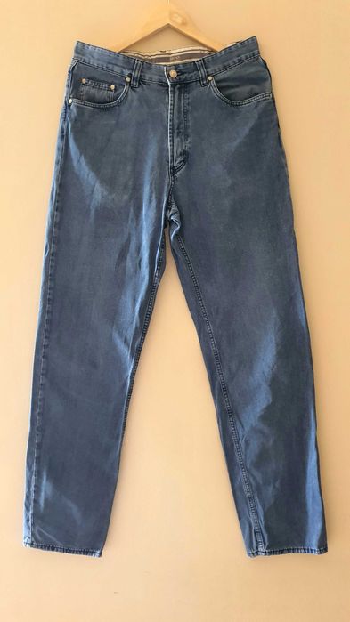 Светлосини мъжки дънки Hugo Boss W33 L34 (размер M/L) 100% памук, без забележки