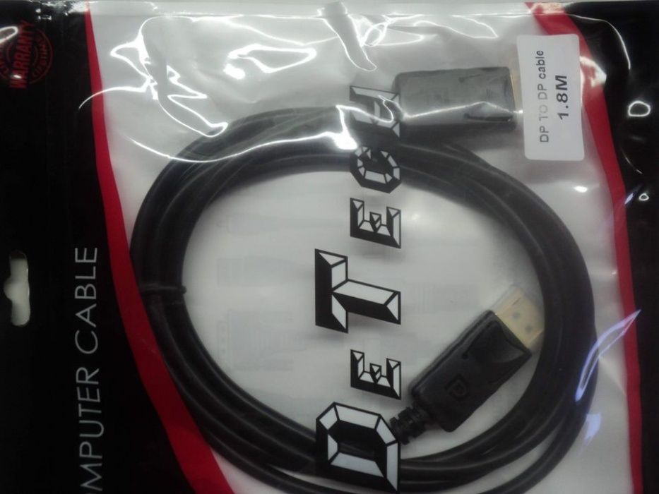 Cablu Display Port DeTech DP DP M/M 14+1 Cupru 1.8м Negru NOU