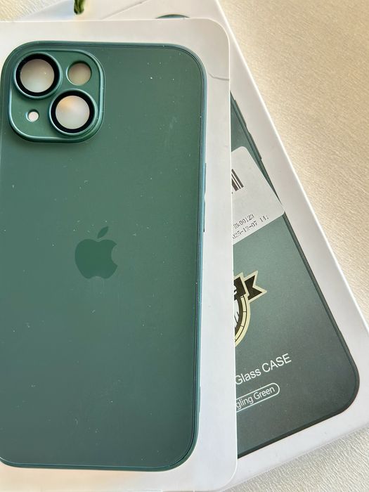 Калъф за iPhone 15 Glass Case – Forest Green – НОВ