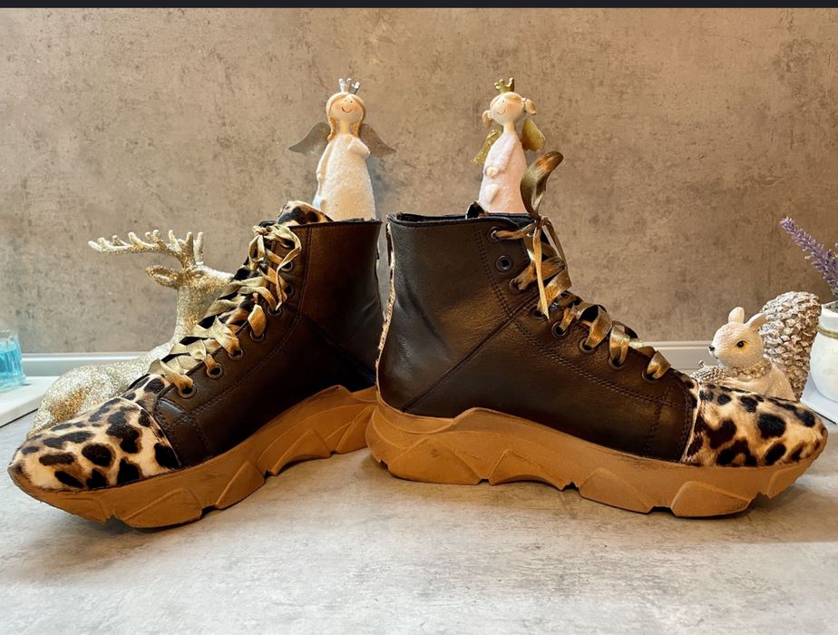 Дамски Боти Естествена Кожа И Косъм Н38