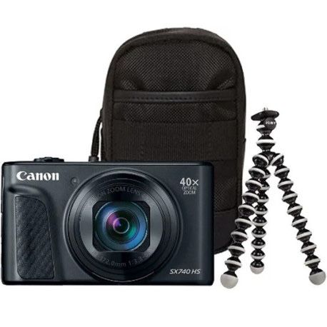 Camera Canon PowerShot SX740 HS Lite Travel Kit (black)