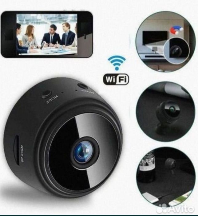 Simsiz mini kamera WiFi bilan keng burchakli va tungi ko‘rish imkonyat