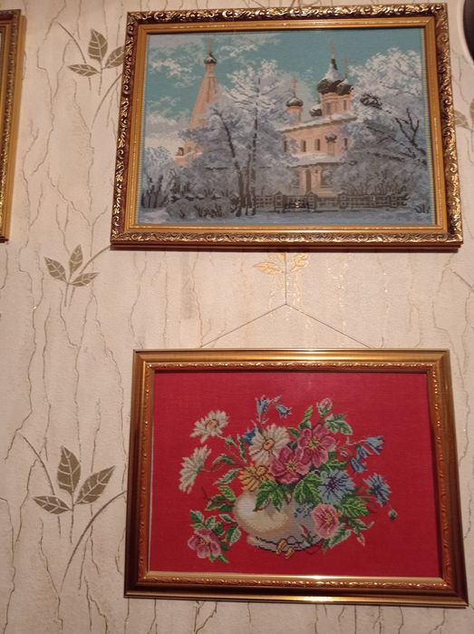 Картины вышитые вручную