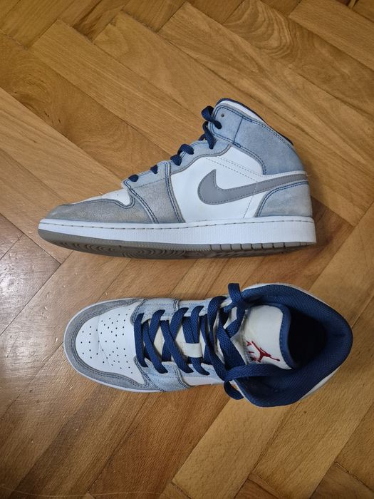 Vand sneackers Air Jordan 1 Mid French Blue Fire Red
