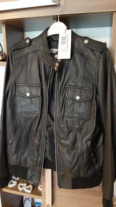 Jacheta moto piele BLUE WELLFORD BELAYA dama