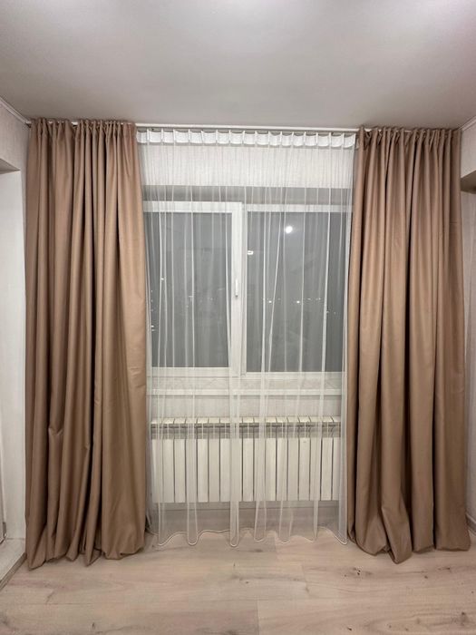 Готовые льняные шторы