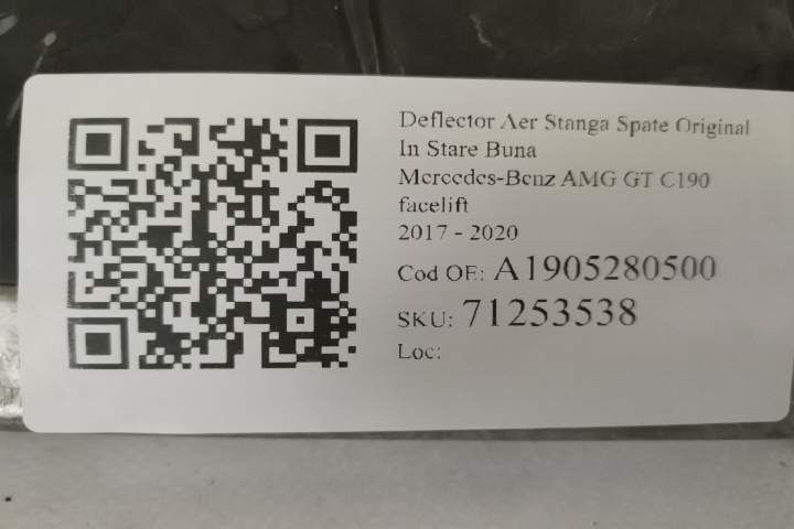 Deflector Aer Stanga Spate Original In Stare Buna Mercedes-Benz  AMG G
