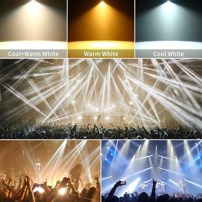 Lumină de scenă COB Par de 100 W, alb rece/alb cald, far LED Par cu DMX512 Master Slave, spot stroboscopic