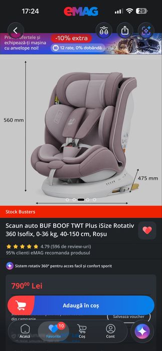 Scaun Auto Rotativ
