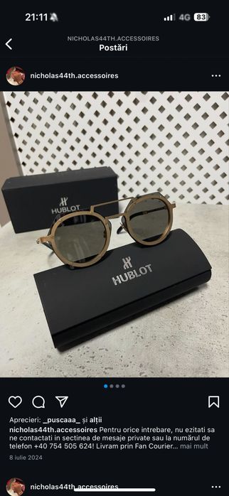 Ochelari Hublot de Sticla Polarizati Protectie Uv400