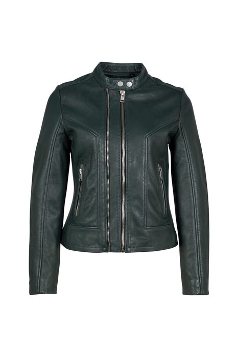 Geaca de Piele Dama 2.0 by Mauritius Verde Inchis G2WWeda
