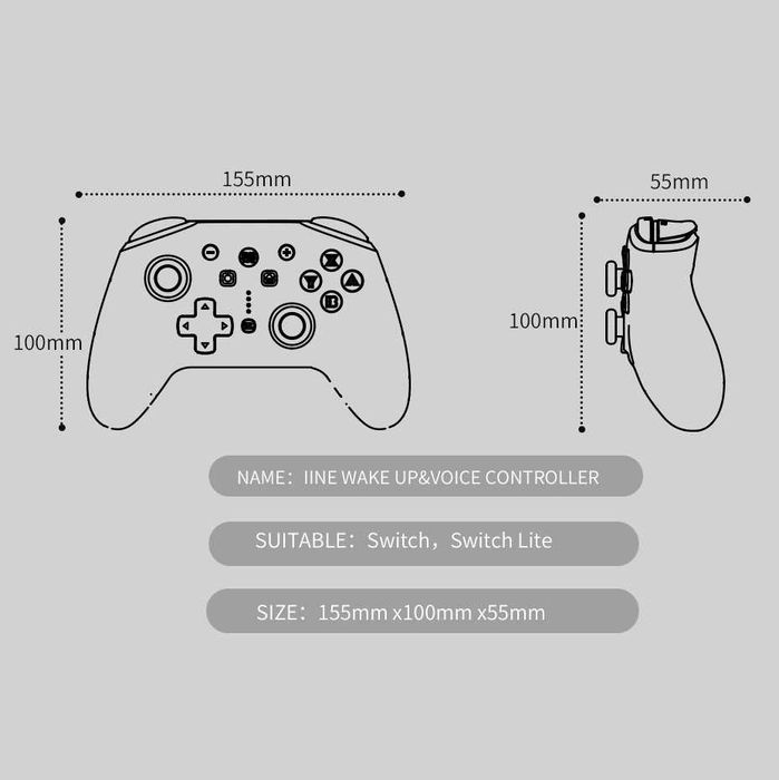 IINE Gen2 Wireless Controller Switch PC Steam джойстик,Контролер Розов