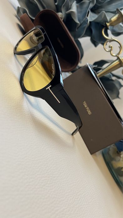 Tom Ford Bronson FT1044 ochelari de soare noi lentila galbena