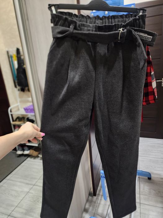 Тёплые плотные штаны с шерстью брюки стрейтч