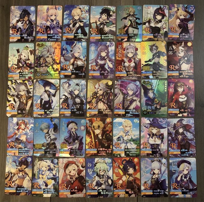 Коллекционные карты геншин