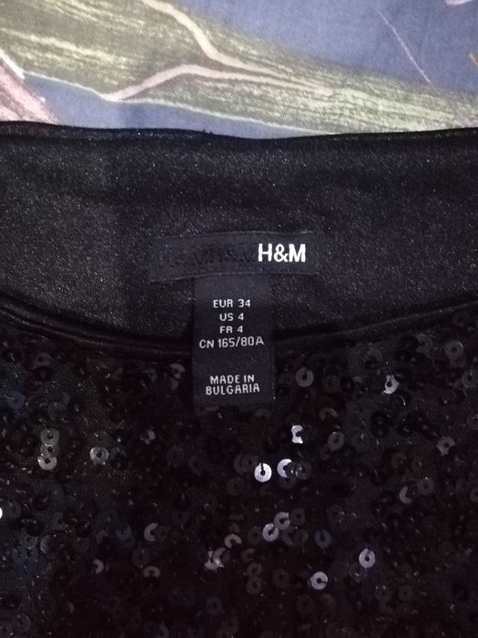 Черна пайетена рокля