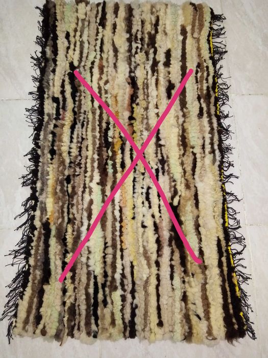 Нова вълнена черга, домашно тъкана постелка,малко тъкано килимче.