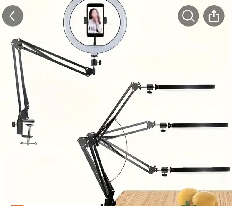 Селфи ринг за монтиране на маса или плот