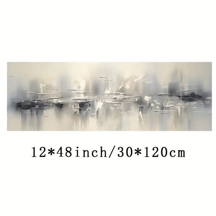 Продавам панорамен абстрактен пеизаж в/у платно 120/30см