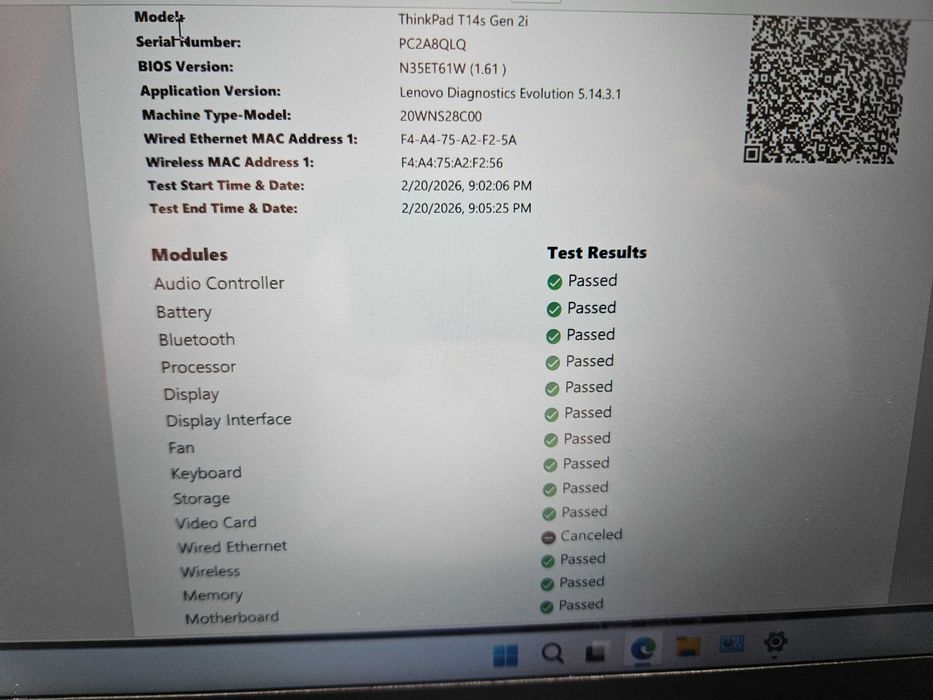 Lenovo ThinkPad T14S Gen2/i5/16/256/IrCam/TouchScreen