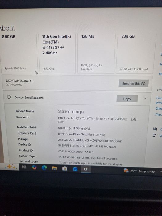 Vand laptop Lenovo Thinkpad E14 Gen 2,  I5 gen 11, 14", 8gb, 256 ssd, FHD