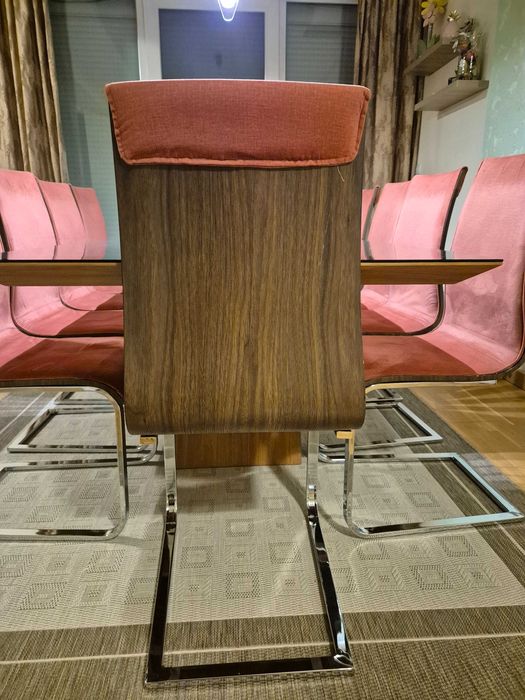 Masa bucatarie/living/ dining Mdf furniruit si sticla