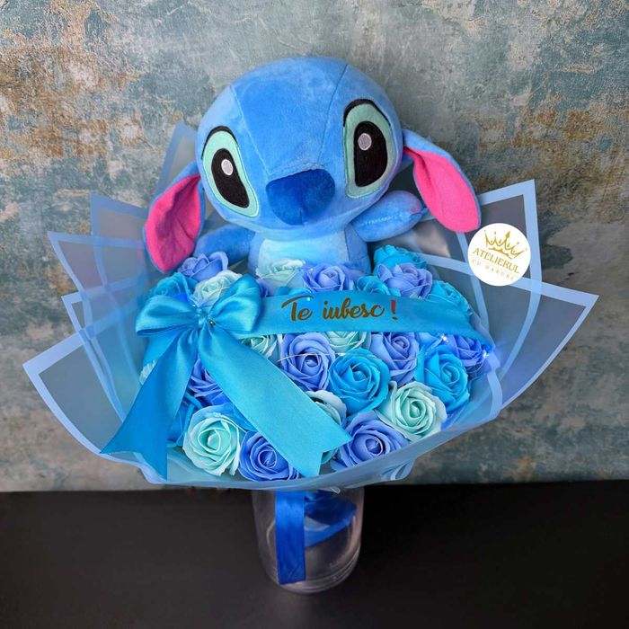 Buchete Trandafiri Sapun / Sclipici , Stitch | Livrare oriunde
