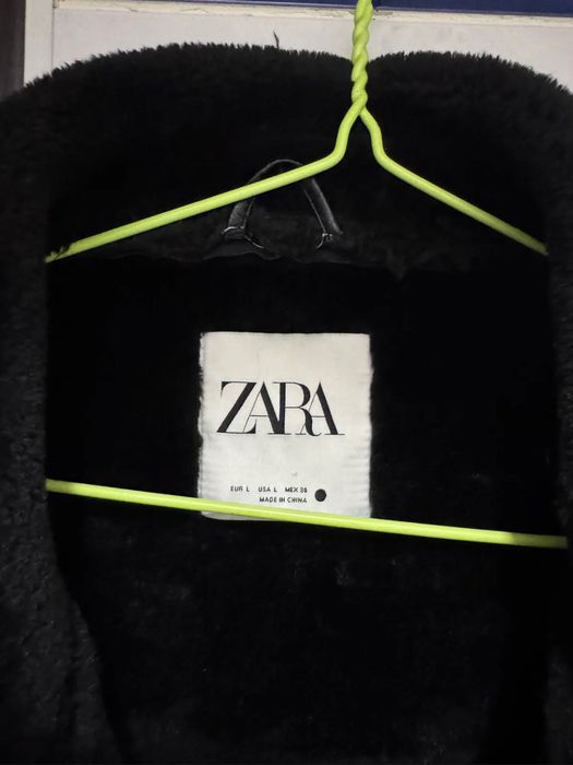 Дубленка Zara с меховой подкладкой