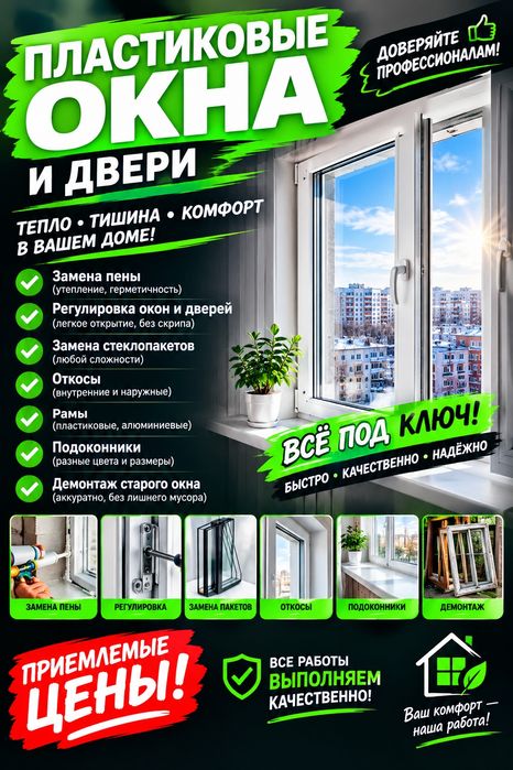 ПЛАСТИКОВЫЕ окна ремонт