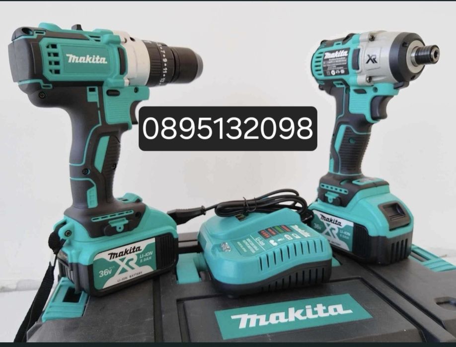 Промоция Винтоверт Makita36V  и Гайковерт 2&1 Пълен комплект