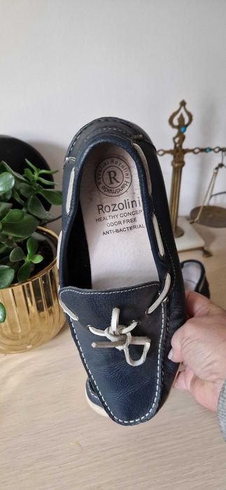 Pantofi piele bleumarin barbati, masura 43-44 -  Rozolini/Hand Made