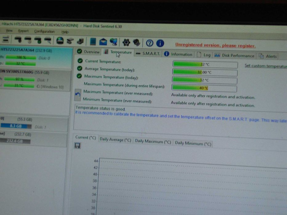 Hard disk hdd laptop hitachi gst 250gb 7200 rpm slim