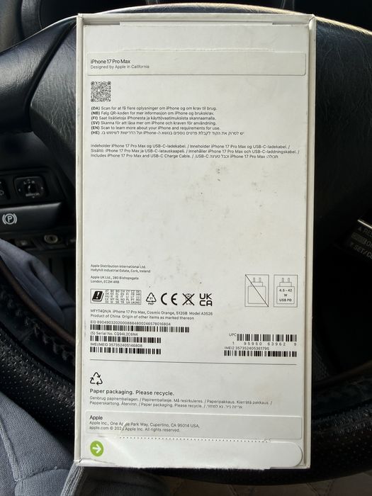 Iphone 17 pro max 512 gb