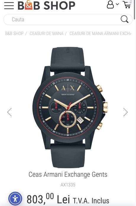 MDM vinde: Ceas Armani Exchange Gents AX1335