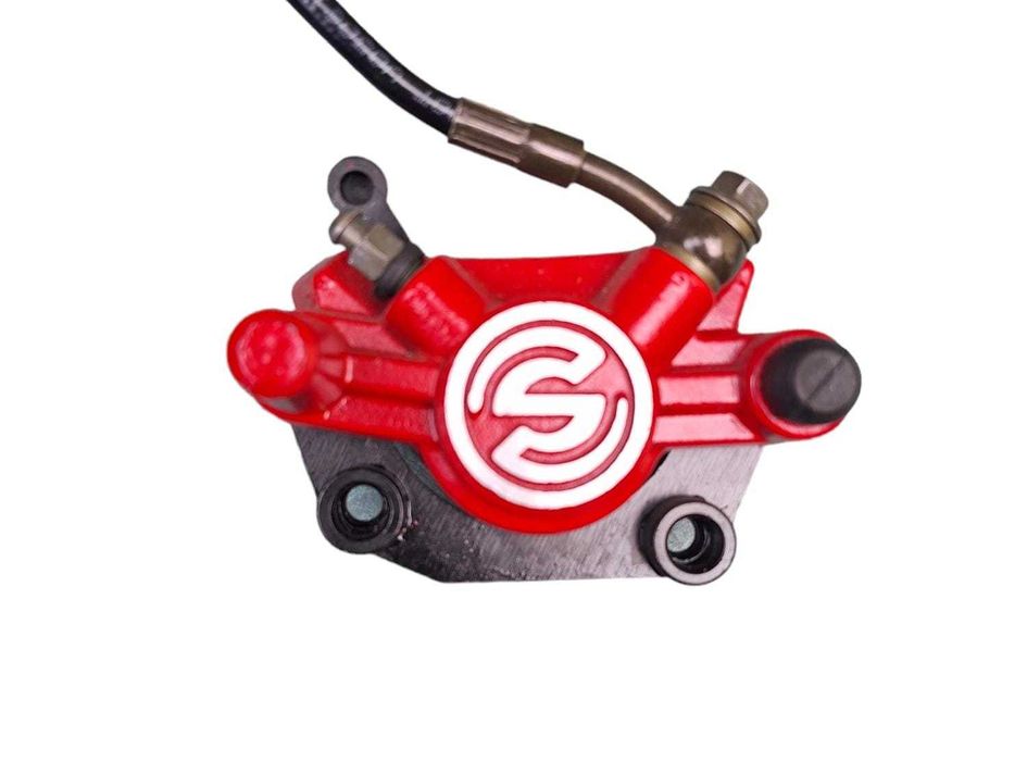 Etrier scuter electric cu placute fara caplu si maneta  tipa a rosu