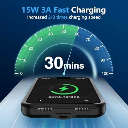 Нов 15W Батерия Кейс 7000mAh за iPhone 15/15 Pro Айфон заряден калъф