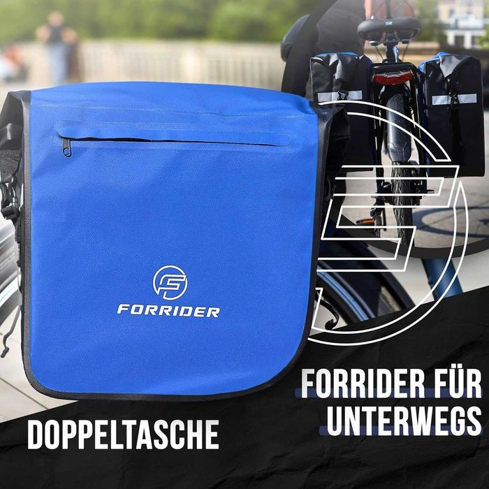 Комплект от 2 велосипедни чанти за багажник Forrider, водоустойчиви