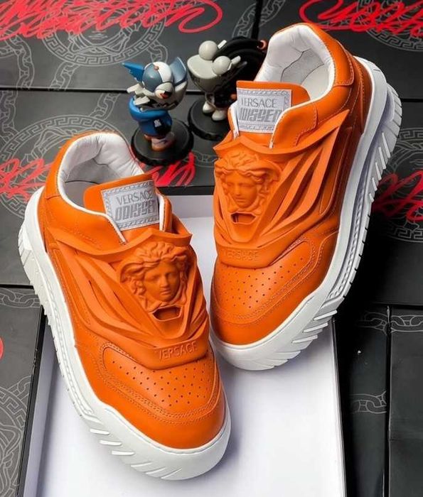 >- CEL MAI BUN PREȚ -< Sneakers high top - adidași bărbați Versace Odissea Orange model vara 2026