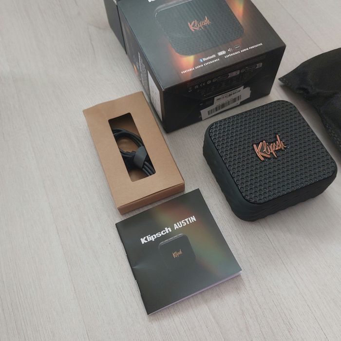 Преносима Bluetooth Тонколона Klipsch Austin – Мощен Звук | IP67 Водоустойчива | 12ч Батерия | НОВА