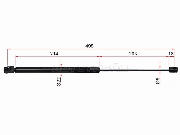 Амортизатор крышки багажника Audi Q7