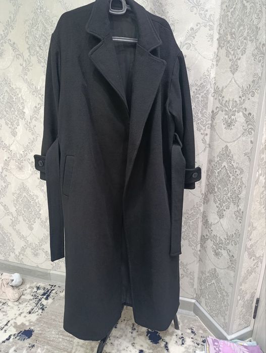 пальто черное кашемир