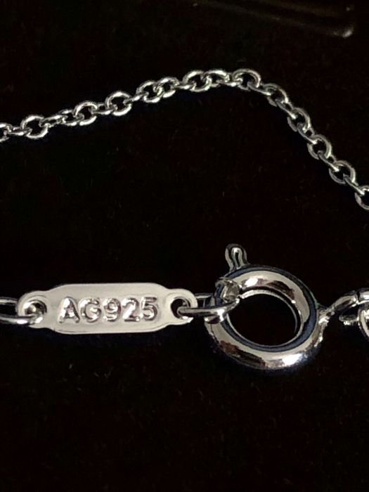 Lant Lantisor Tiffany & Co Doua pandantive roz piatra