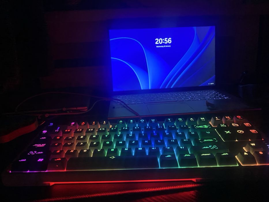 Tastatura Gaming Aqirys Aludra TKL, Gateron G Pro 2.0 Red, Alb