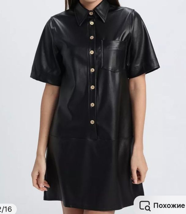 Продам кожаное платье-рубашку
