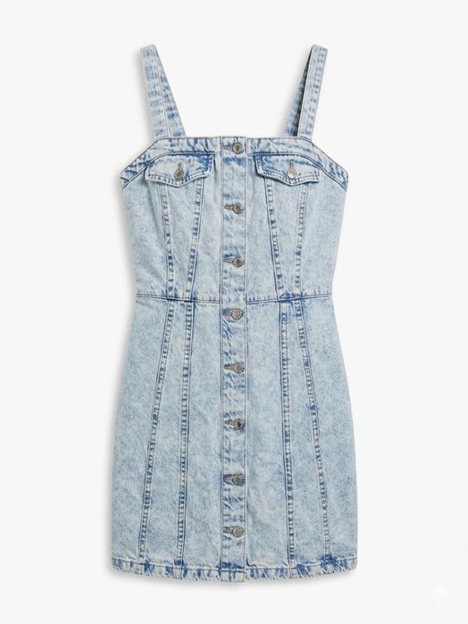 Дамска дънкова рокля тип сукман