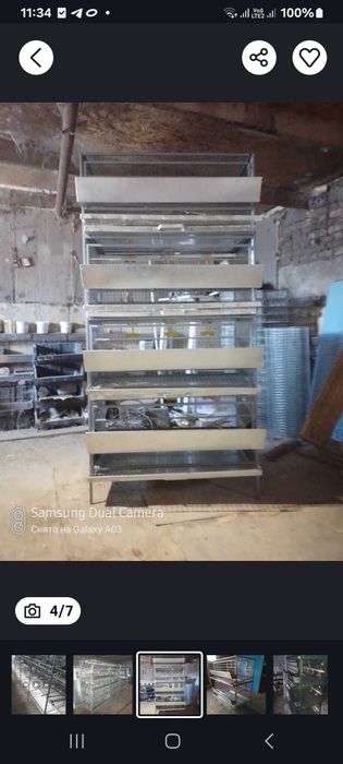 Клетка  для несушек   и перепелок.